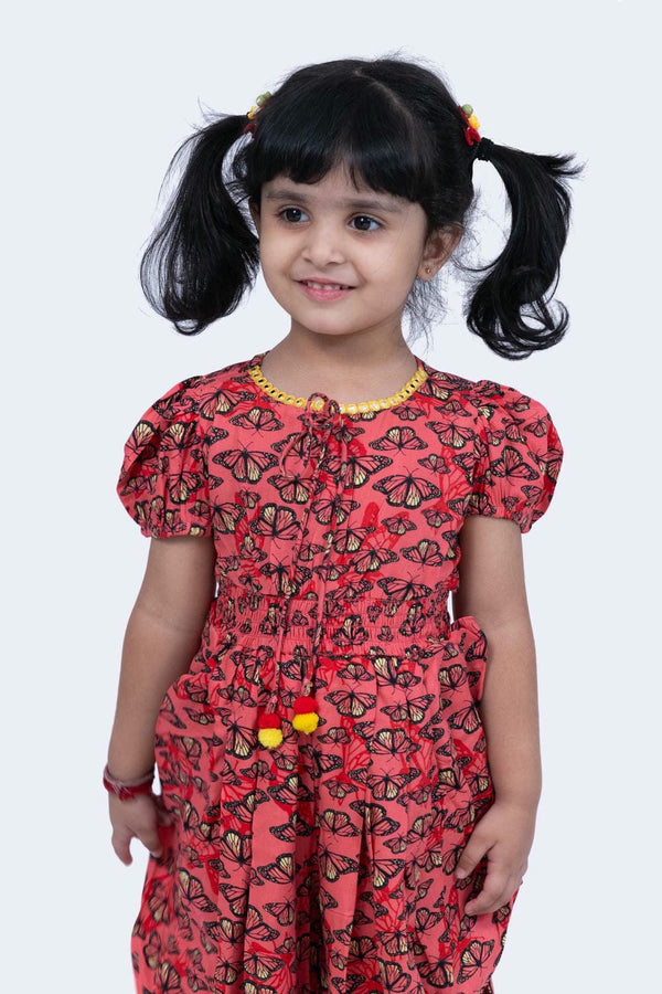 Twisha Girls Jumsuit- Coral